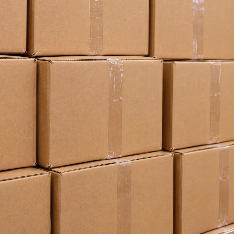 Boxes stacked for the run