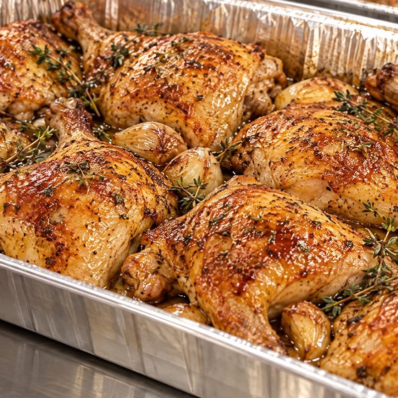 Roast chicken from our caterers