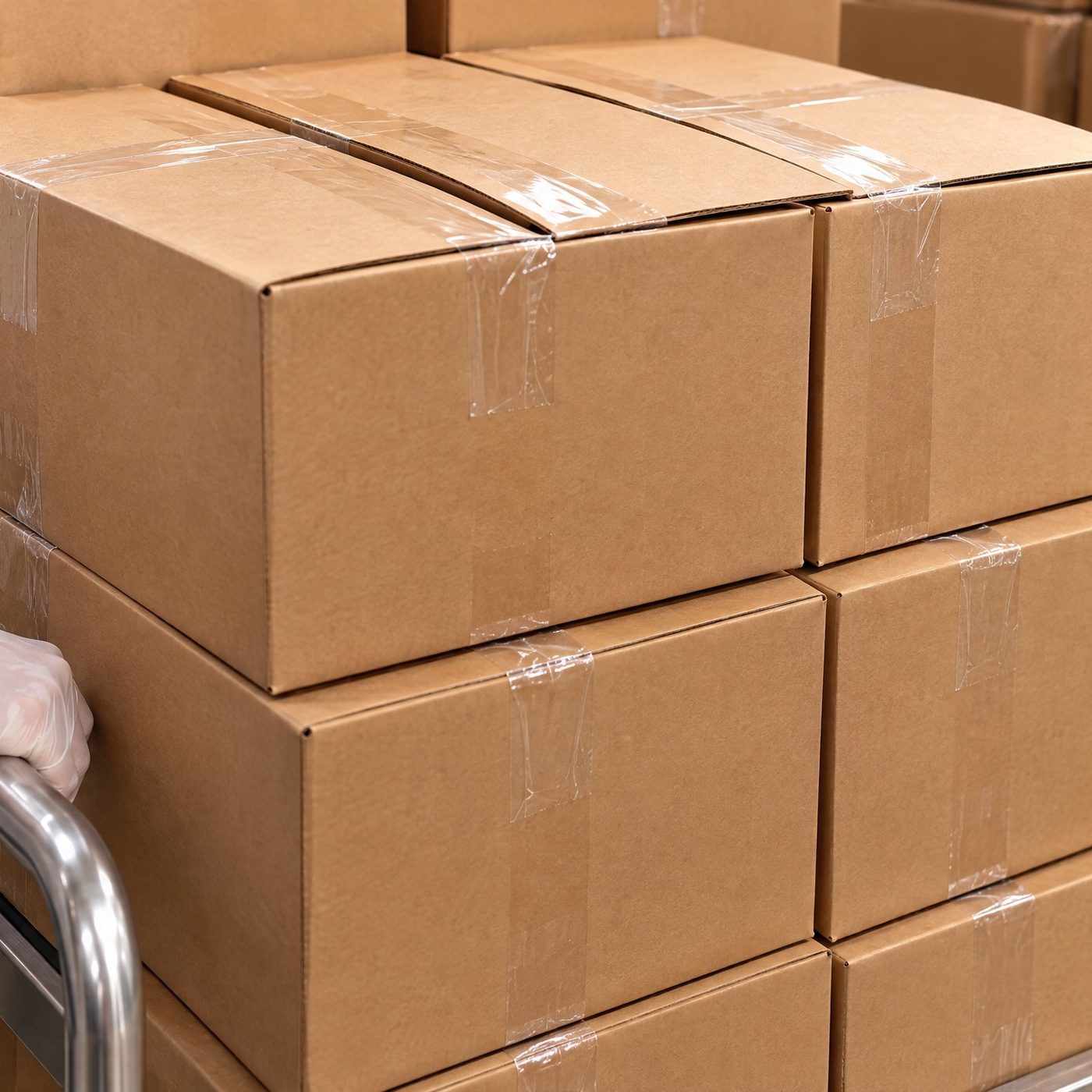 Boxes packed, taped and heading out to the hospitals